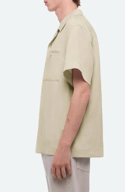 Helmut Lang Solid Camp Shirt In Brown
