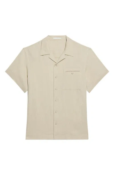 Helmut Lang Solid Camp Shirt In Brown