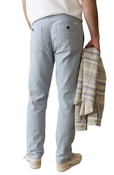 Marine Layer Saturday Stretch Cotton Drawstring Beach Pants In Blue