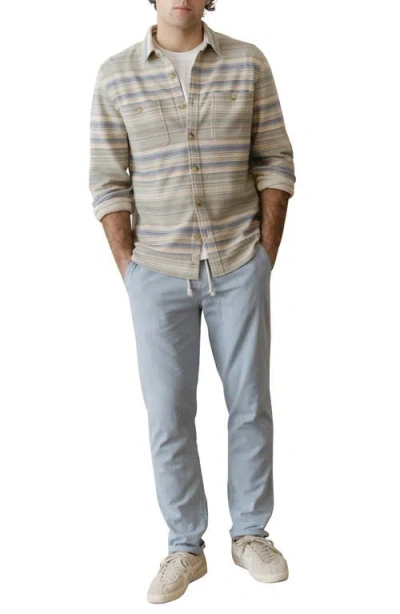 Marine Layer Saturday Stretch Cotton Drawstring Beach Pants In Blue