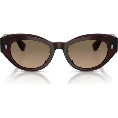 Oliver Peoples Lerrue Oval Sunglasses In Black