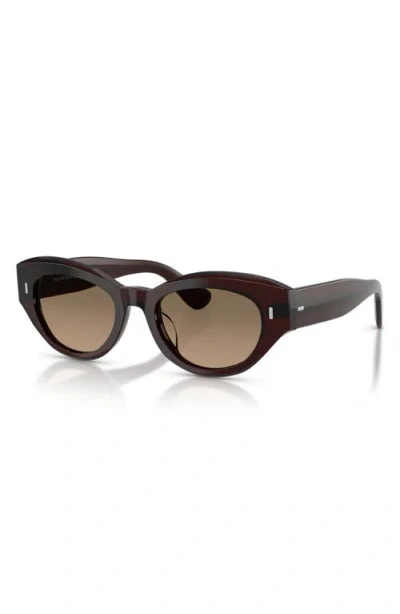 Oliver Peoples Lerrue Oval Sunglasses In Black