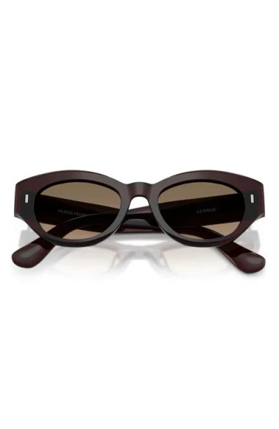 Oliver Peoples Lerrue Oval Sunglasses In Black
