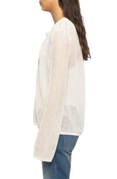 Zadig & Voltaire Womens Vanille Mandala Button-neck Cotton-blend Henley Jumper In Neutral