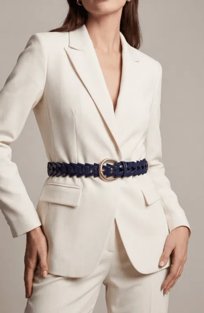 Jurgi Triangle Loop Belt Patent Leather In Blue