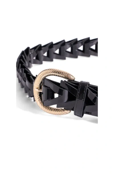 Jurgi Triangle Loop Belt Patent Leather In Black