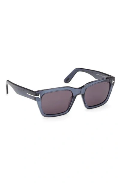 Tom Ford Andy 53mm Square Sunglasses In Blue