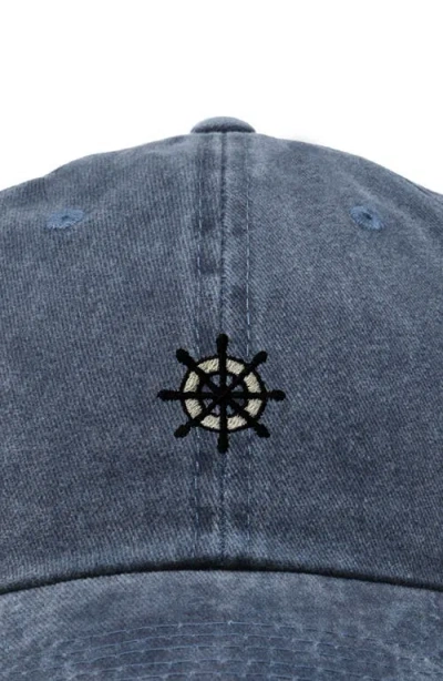 Dalix Ship Wheel Dad Hat In Blue