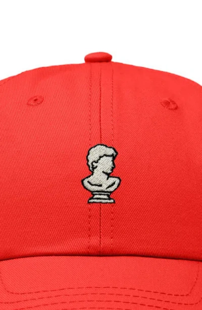 Dalix Sculpture Dad Cap In Red