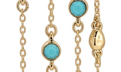 Ettika Linear Chains Statement Ear Cuff In Gold