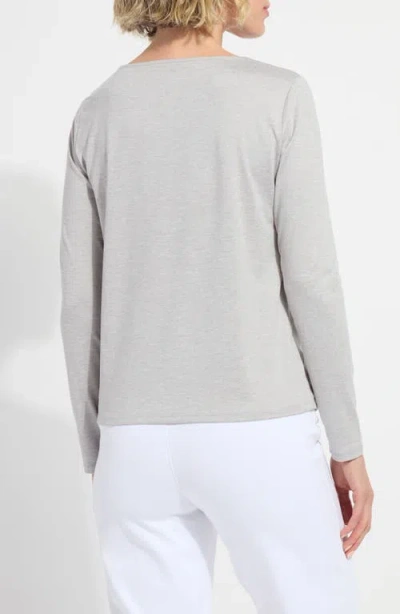 Lyssé Lysse Ntials Long Sleeve T-shirt In Gray