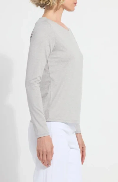 Lyssé Lysse Ntials Long Sleeve T-shirt In Gray