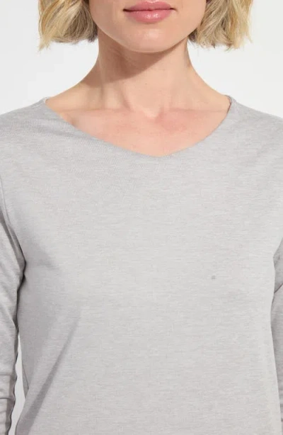 Lyssé Lysse Ntials Long Sleeve T-shirt In Gray