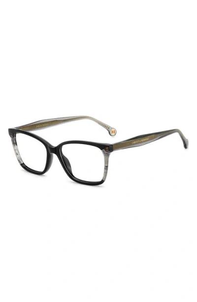Carolina Herrera 53mm Rectangular Reading Glasses In Orange
