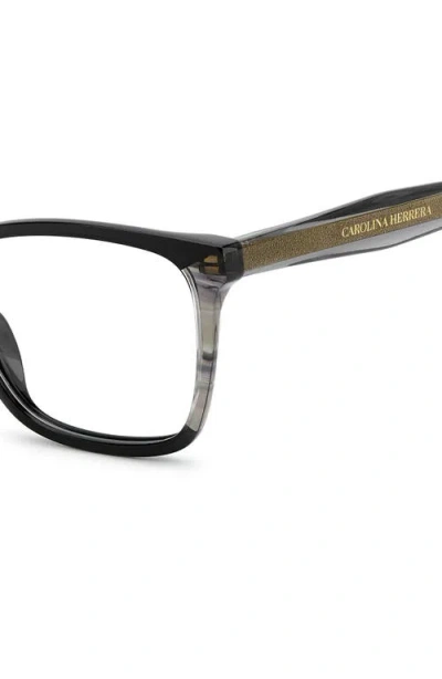 Carolina Herrera 53mm Rectangular Reading Glasses In Orange