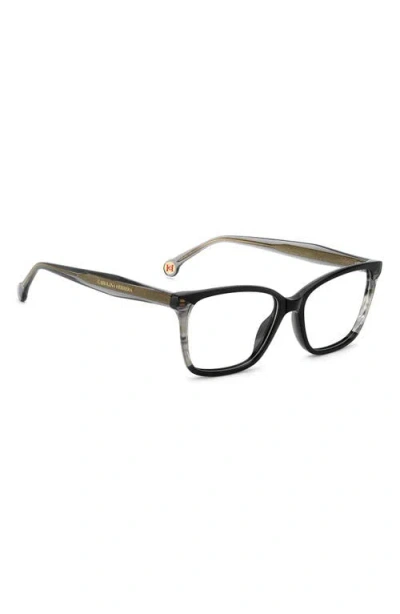 Carolina Herrera 53mm Rectangular Reading Glasses In Orange