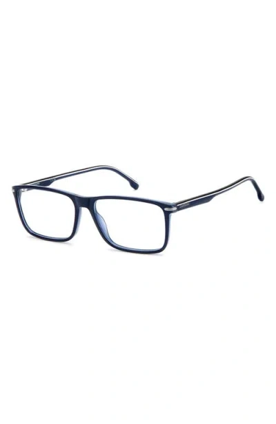 Carrera Eyewear 54mm Rectangular Optical Glasses In Blue
