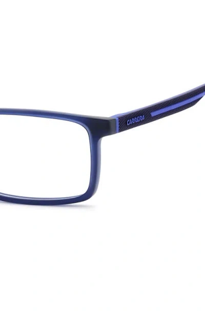 Carrera Eyewear 56mm Rectangular Optical Glasses In Blue