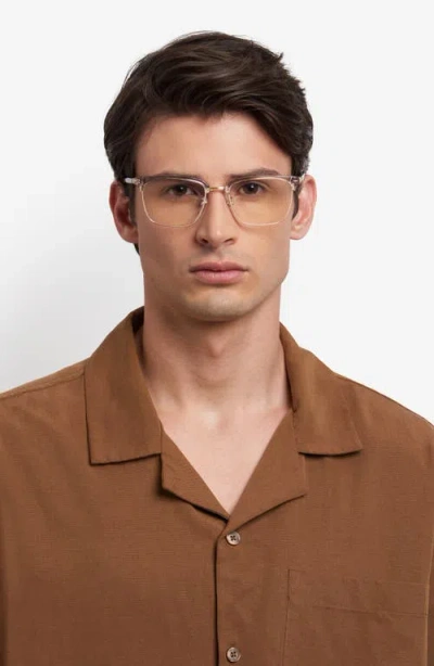 David Beckham Eyewear 54mm Rectangular Optical Glasses In Gold