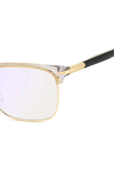 David Beckham Eyewear 54mm Rectangular Optical Glasses In Gold