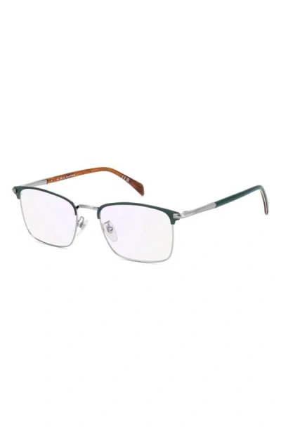 David Beckham Eyewear 54mm Rectangular Optical Glasses In Green