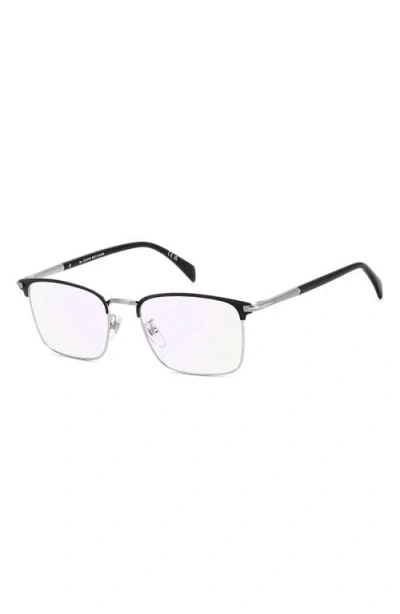 David Beckham Eyewear 54mm Rectangular Optical Glasses In Black