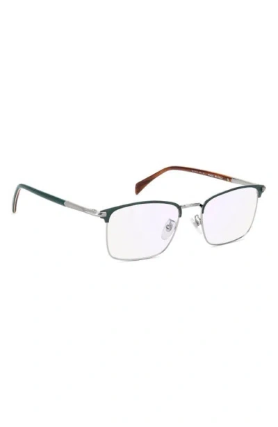 David Beckham Eyewear 54mm Rectangular Optical Glasses In Green