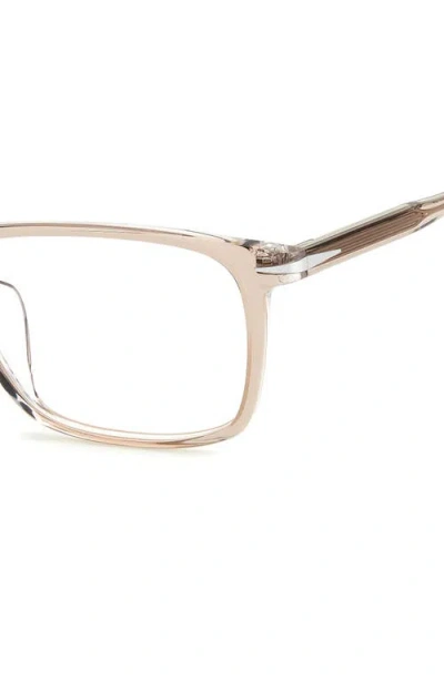 David Beckham Eyewear 57mm Rectangular Optical Glasses In Gold