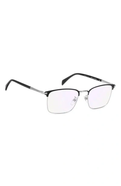David Beckham Eyewear 54mm Rectangular Optical Glasses In Black