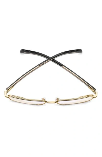 David Beckham Eyewear 57mm Rectangular Optical Glasses In Gold