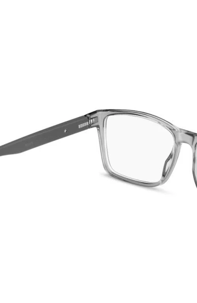 Hugo Boss Hugo 57mm Rectangular Optical Glasses In Gray