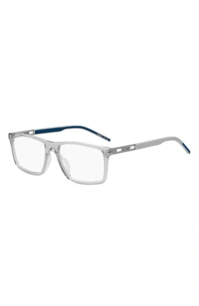 Hugo Boss Hugo 55mm Rectangular Optical Glasses In Gray