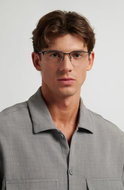 Hugo Boss Hugo 55mm Rectangular Optical Glasses In Black