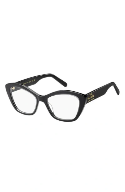 Marc Jacobs 53mm Rectangular Optical Glasses In Black