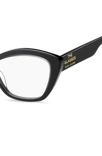 Marc Jacobs 53mm Rectangular Optical Glasses In Black