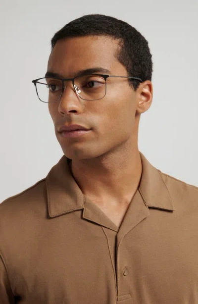Hugo Boss Hugo 54mm Rectangular Optical Glasses In Black
