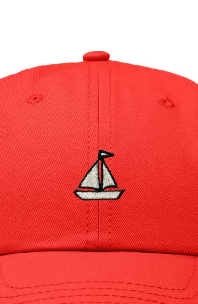 Dalix Sail Dad Cap In Red