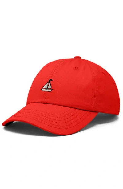 Dalix Sail Dad Cap In Red