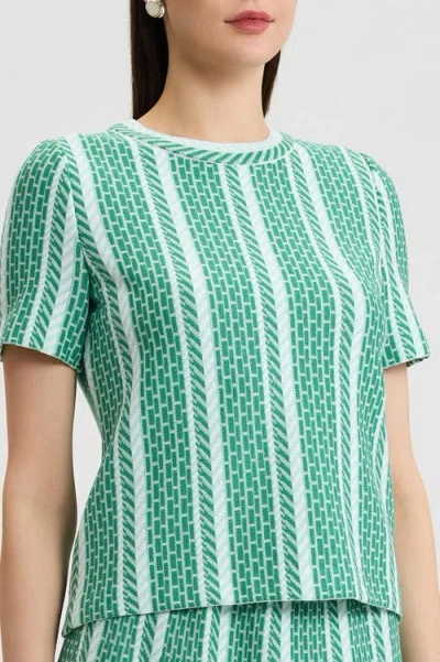 Ming Wang Roadmap Pattern Soft Knit Top In Multi
