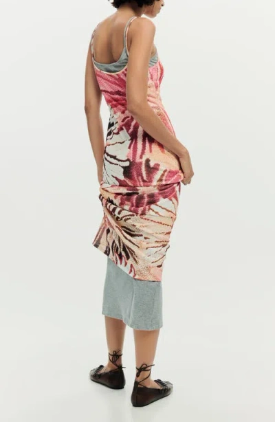 Desigual Floral & Solid Dress Set In Multi
