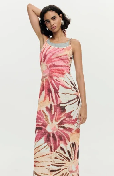 Desigual Floral & Solid Dress Set In Multi