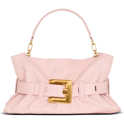 Balmain Medium Anthem Bag In Smooth Leather In Pink