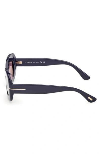 Tom Ford Islay 50mm Small Rectangular Sunglasses In Blue