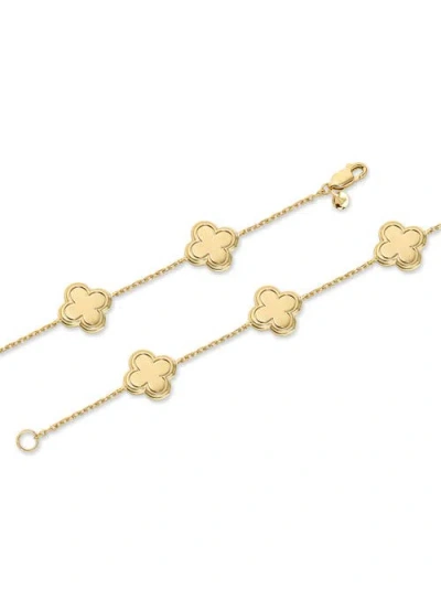 Devata Five Clover Chain Bracelet In Gold