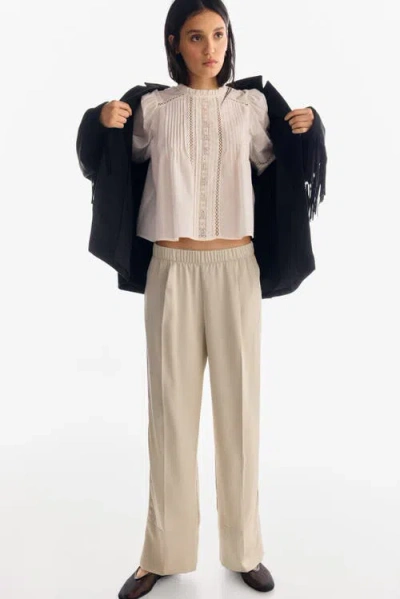 H&m Pull-on Trousers In Neutral