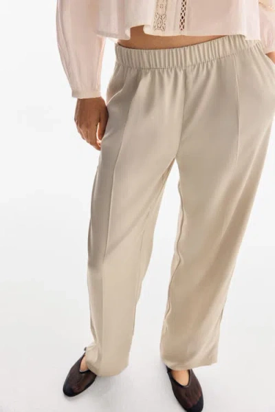 H&m Pull-on Trousers In Neutral