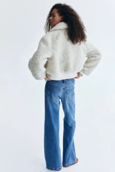H&m Wide Regular Side-striped Jeans In Blue