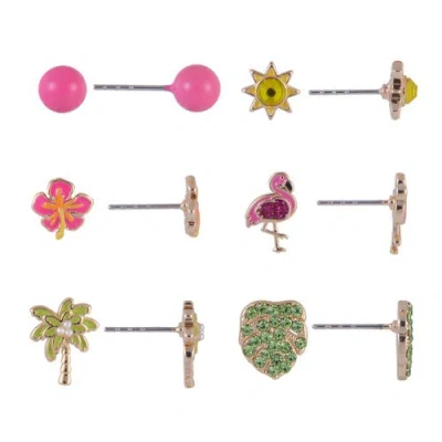 Hallmark 6 Pack Island Theme Stud Earring Set In Multi