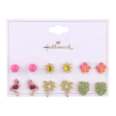 Hallmark 6 Pack Island Theme Stud Earring Set In Multi
