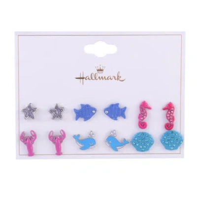 Hallmark 6 Pack Sea Life Stud Earring Set In Multi